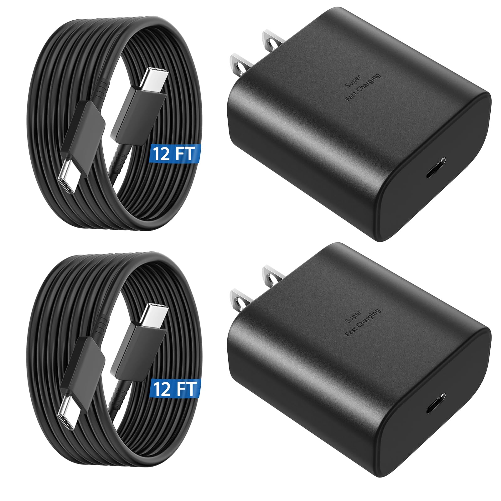 45W Samsung Super Fast Phone Charger, USB C Fast Charger Samsung Charge Fast Charging Cord Samsung Galaxy S25 S24 Ultra Charge 10FT Type C Charging Cable for Samsung Galaxy S25 Ultra/S25/S24/S23/S22